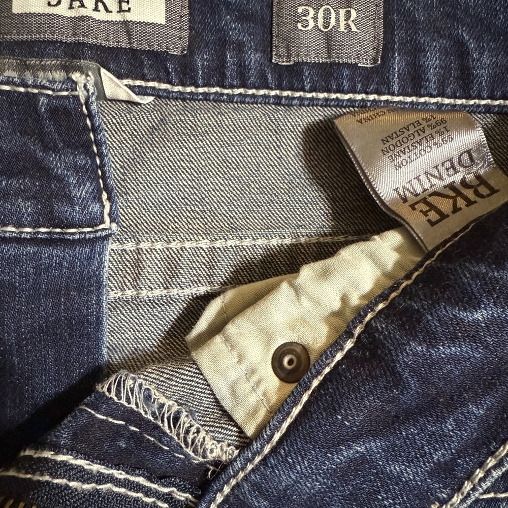 BKE Relaxed Blue Jeans with Contrast Stitching